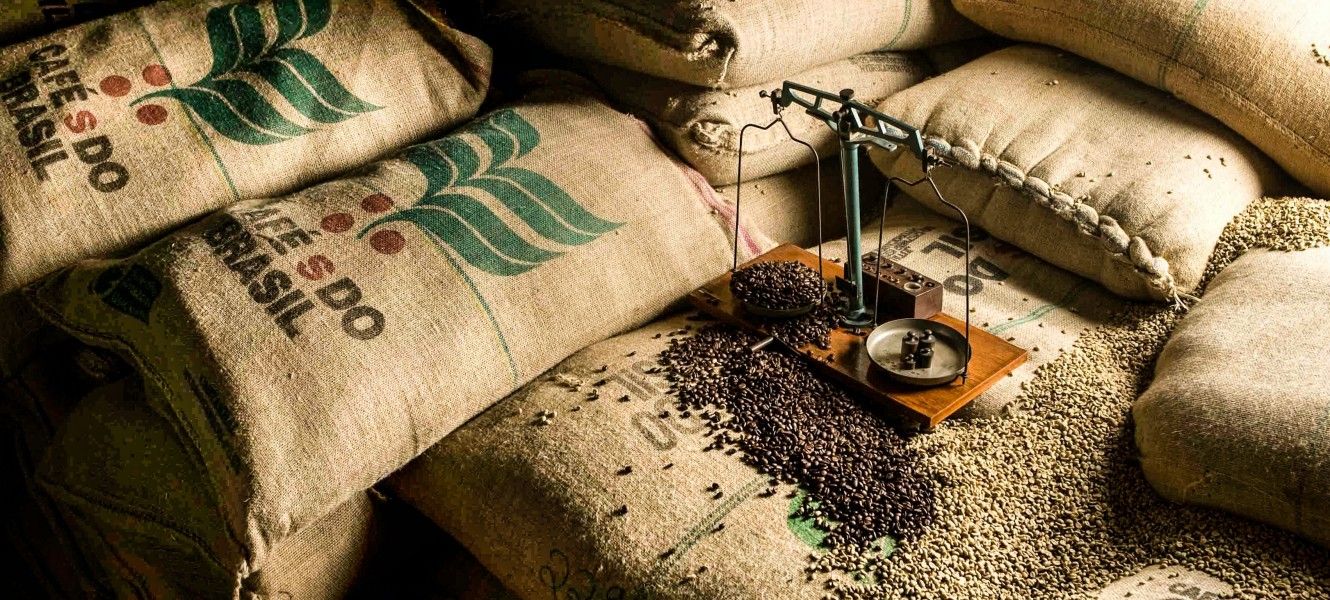 Coffee Bean Sacks Scales of Justice